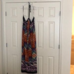 Multicolored print maxi dress